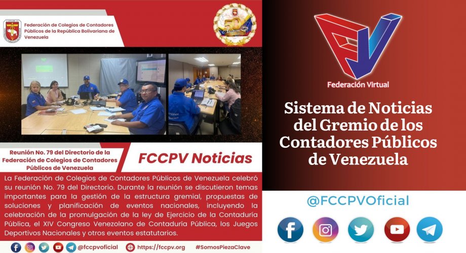 Reunión No. 79 del Directorio de la Federación de Colegios de Contadores Públicos de Venezuela